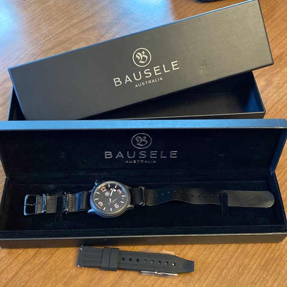 Bausele Pilot Automatic Black Luxury Watch Australian Design